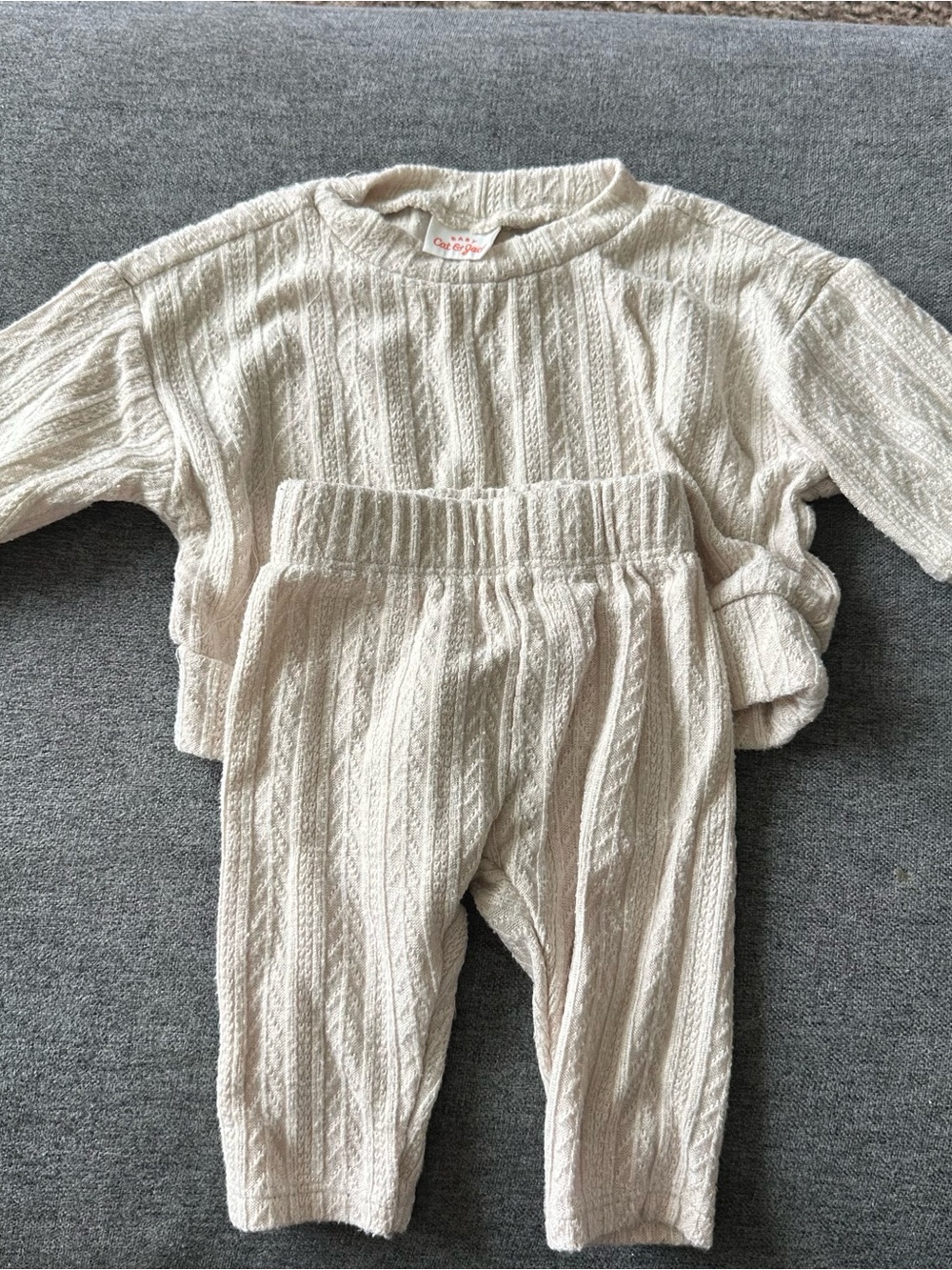 Cozy Cream Knit Two-Piece Set